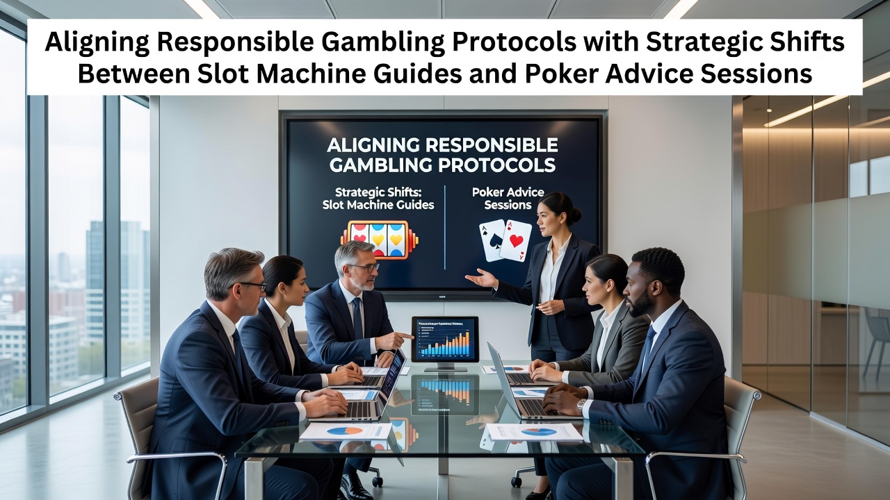 Visual representation of responsible gambling protocols integrated with slot machine guides and poker advice sessions