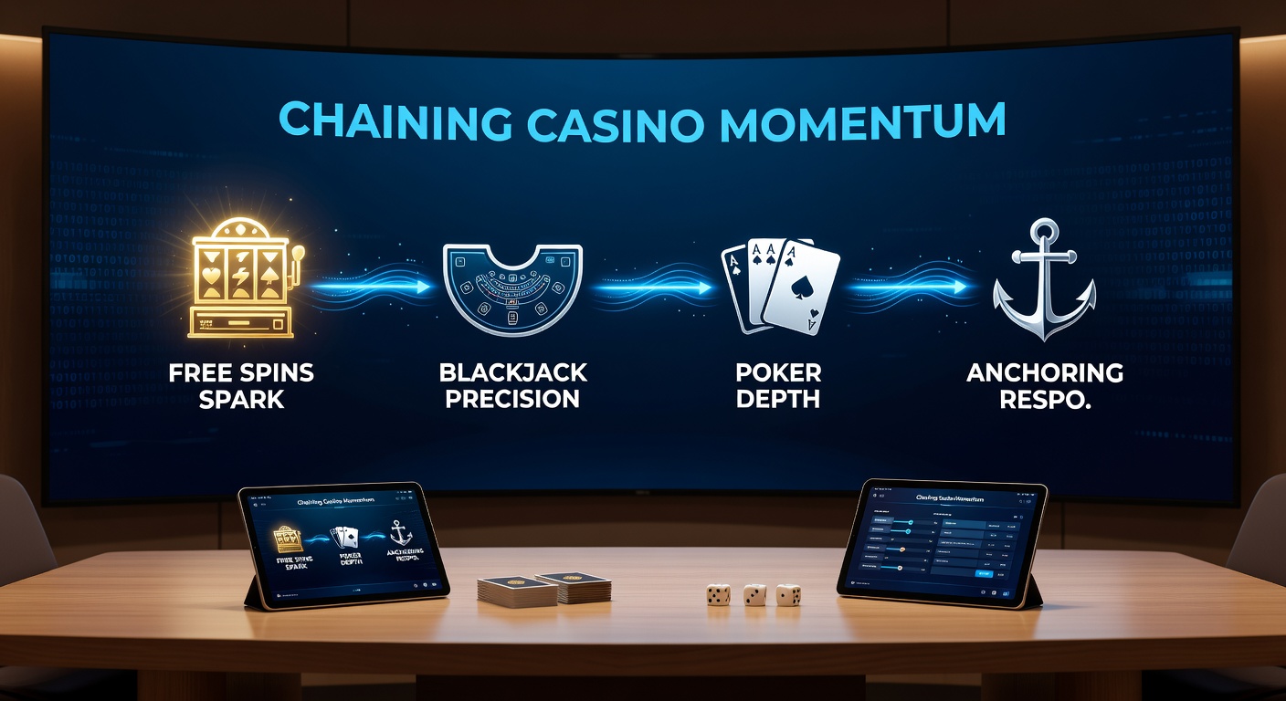 Close-up of poker chips stacked beside a slot payout slip and blackjack cards, symbolizing the progression from slots to advanced table games