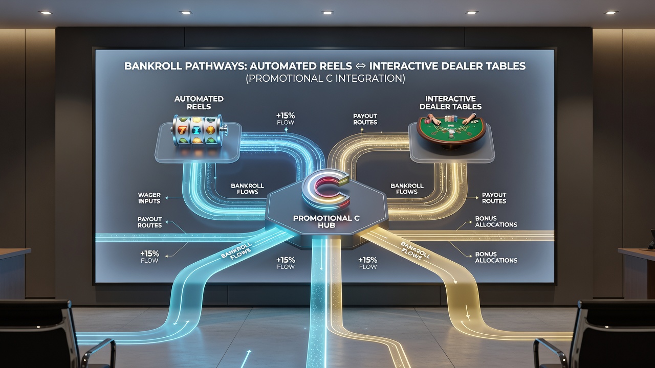 Screenshot of a casino interface displaying promotional credit balances across slot and table game sections