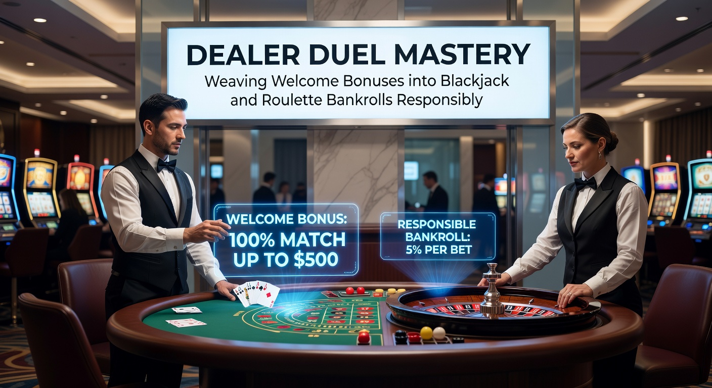 Roulette wheel spinning under bright casino lights with player placing chips on even-money bets, highlighting responsible bonus allocation