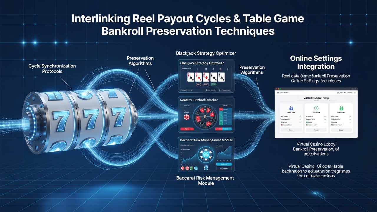 Screenshot of an online casino interface displaying slot-to-table bankroll transfer options and session limits
