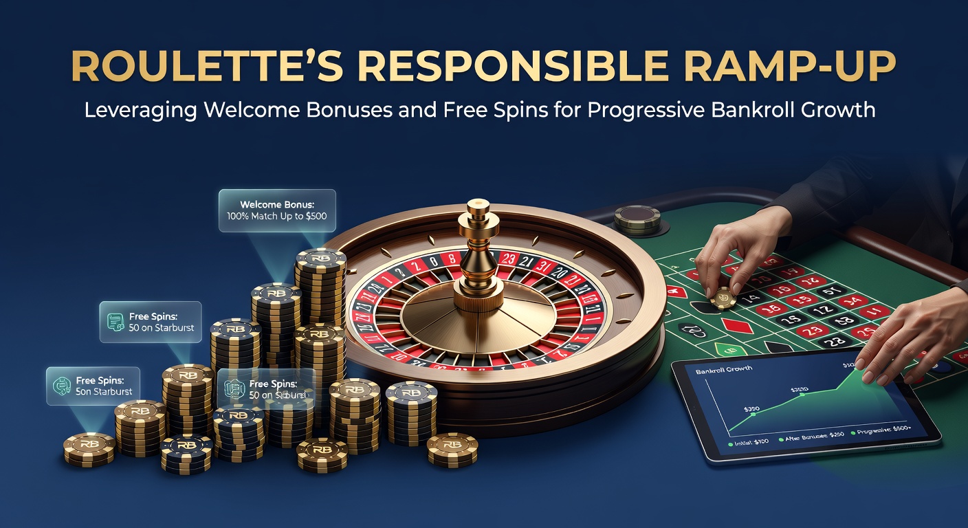 Vibrant roulette table surrounded by glowing welcome bonus icons and spinning slot reels, illustrating the bridge between promotions and strategic play