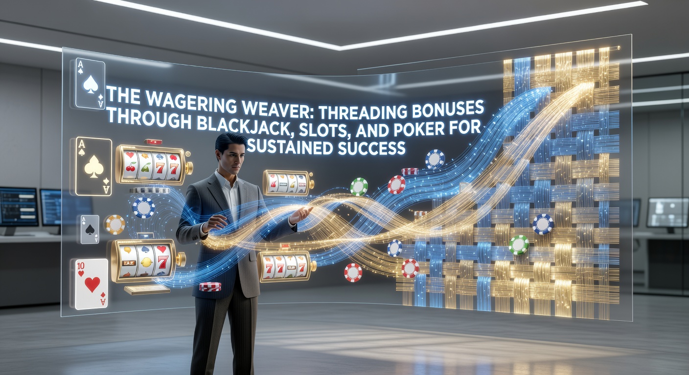 Strategic blackjack hand unfolding with bonus chips on the line, chips stacked neatly beside poker cards and slot symbols